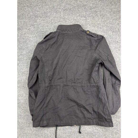 Velvet by Graham & Spencer Jacket Womens Medium Black Utility Cotton Parka Coat - Picture 8 of 8
